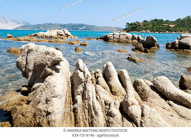 Granitic rocks beach Salinedda San Teodoro Sardinia Italy