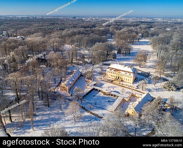 Branitz Castle in winter