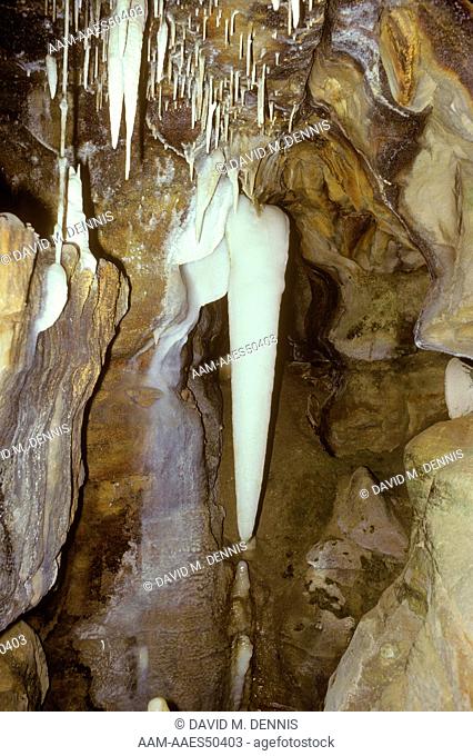 Stalactites in Ohio Caverns