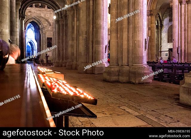 Europe, Portugal, capital, Lisbon old town, Alfama, Se Patriarcal cathedral, Lisbon's oldest church, interior view