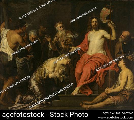 Christ and the Penitent Sinners, Christ and the Penitent Sinners. Christ as Savator Mundi sitting on a throne surrounded by sinners
