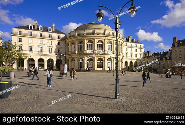 France, Bretagne, Rennes, Opéra, Place de la Mairie,