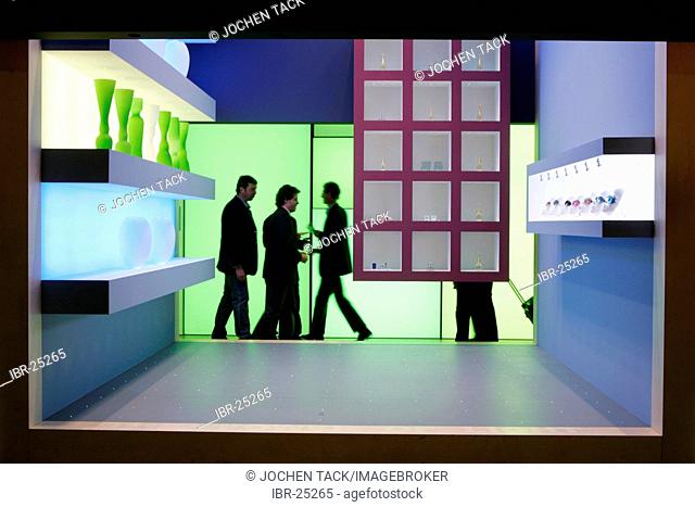 DEU, Germany, Duesseldorf. : Light design in shops, interior design for stores at the Euroshop, tradeshow for shopfitting, store equipment, visual merchandising
