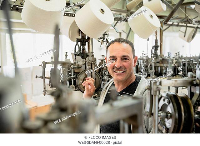 Portrait of the owner of a circular knitting mill