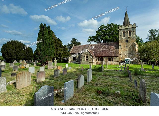 Spring afternoon at St Margaret's church near Isfield, East Sussex, England. Ouse Valley