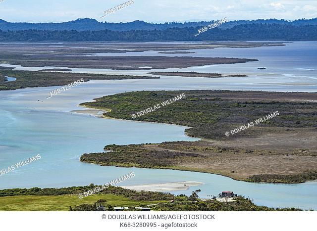 Okarito Lagoon in Okarito, South Island, New Zealand