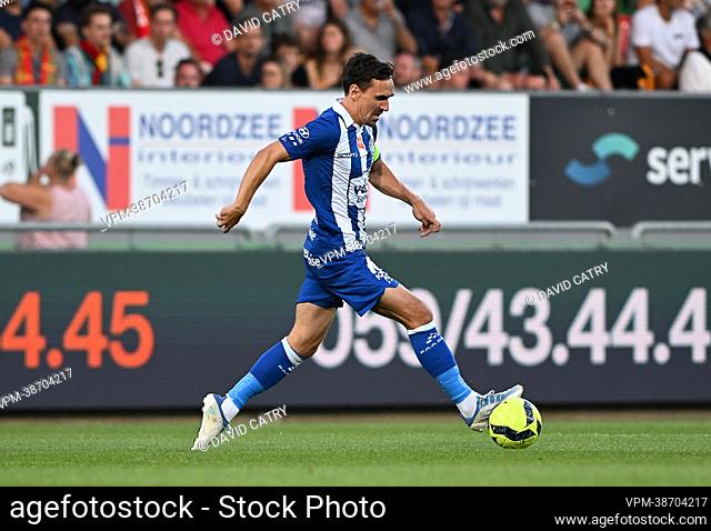 Gent's Sven Kums pictured in action during a soccer match between KV Oostende and KAA Gent, Friday 12 August 2022 in Oostende