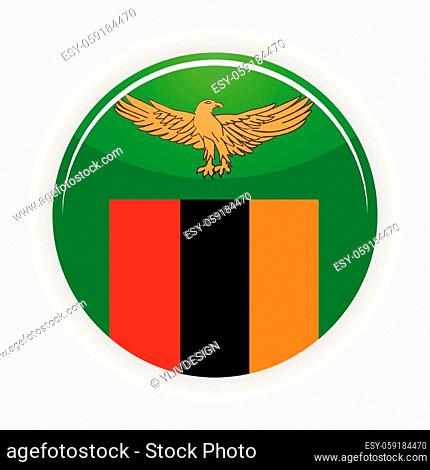 Zambia icon circle isolated on white background. Lusaka icon vector illustration