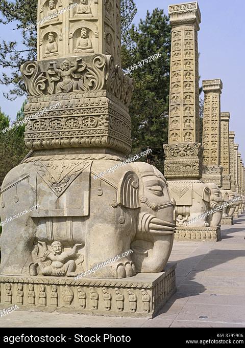 The Yungang Grottoes (Wuzhoushan Grottoes in ancient time) are ancient Chinese Buddhist temple grottoes near the city of Datong in the province of Shanxi