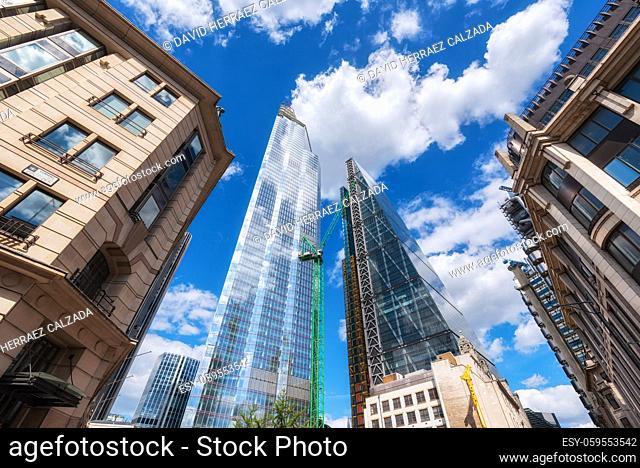 London, United Kingdom, Skyscrapers at financial district