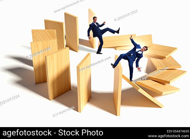 The domino effect and competition concept