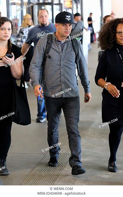 Mark Ruffalo at Los Angeles International Airport arrivals, in Los Angeles, California. Featuring: Mark Ruffalo Where: Los Angeles, California