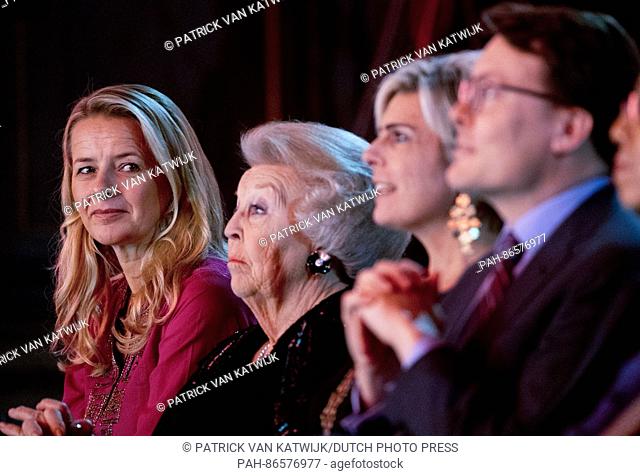 Prince Constantijn (R-L), Princess Laurentien, Princess Beatrix and Princess Mabel of The Netherlands attend the award ceremony of the Prince Claus Prize 2016...