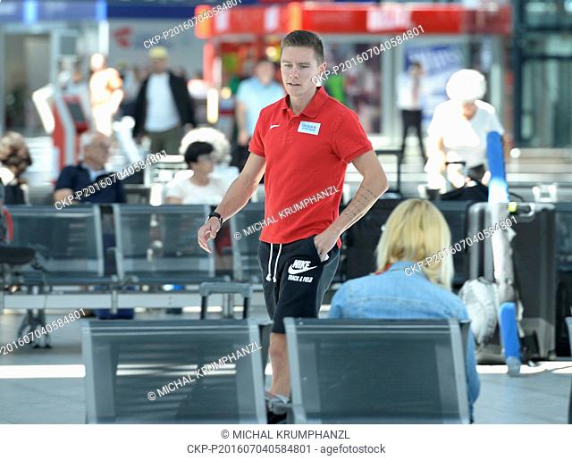 Some members of Czech national athletics team departed from Vaclav Havel airport in Prague, Czech Republic, July 4, 2016 to the European Championships in...