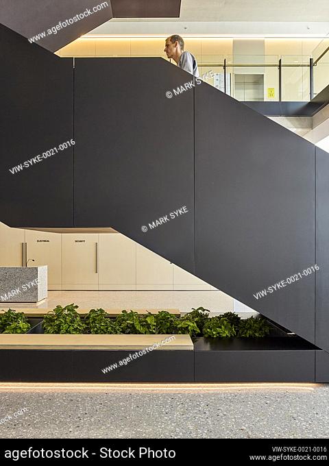 Stair detail. University of Wollongong Western Building, Wollongong, Australia. Architect: HASSELL, 2020