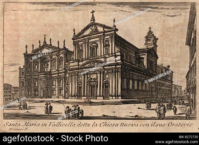Santa Maria in Vallicella detta la Chiesa nuova con il sop Oratorie, 1767, Rom, Italien, digitale Reproduktion einer Originalvorlage aus dem 18