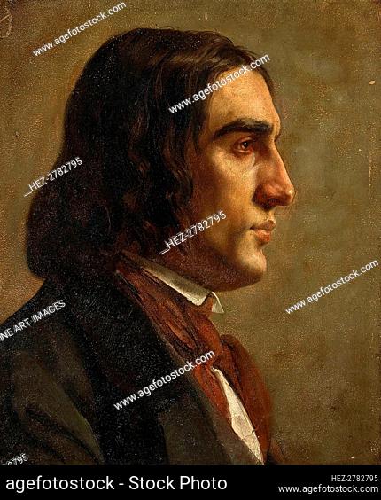 Portrait of the Composer Robert Schumann (1810-1856), c. 1840. Creator: Anonymous