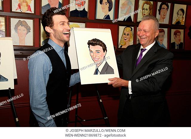 A portrait unveiling of the two stars of Broadway's A Gentleman's Guide to Love and Murder at Sardi's restaurant. Featuring: Bryce Pinkham