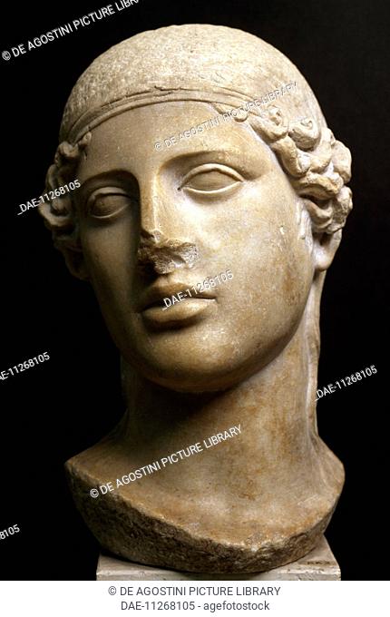 Depiction of Athena, made by Phidias. Roman Civilisation, 5th century BC.  Brescia, Museo Civico Dell'Età Romana E Tempio Capitolino (Archaeological Museum)