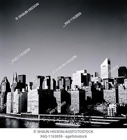 A cityscape view of Manhattan in New York City in the United States of America USA