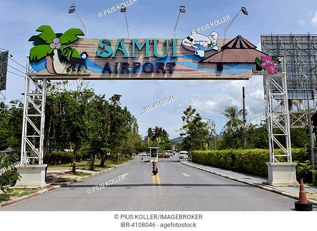 Entrance gate at Samui airport, Ko Samui, Thailand