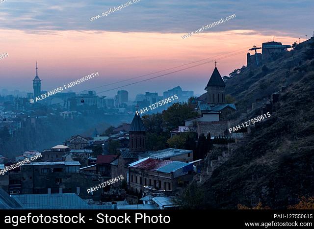 Tbilisi, Georgia A view of the city at dawn. | usage worldwide. - Tbilisi/Georgia