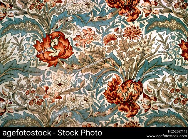 Panel (Formerly a Furnishing Textile), England, c. 1895/1900. Creators: Sidney Mawson, Turnbull & Stockdale