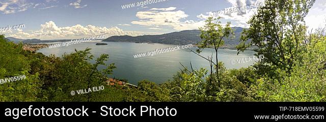Italy, Lombardy. Maggiore (Verbano) Lake, seen from the Cavandone viewpoint