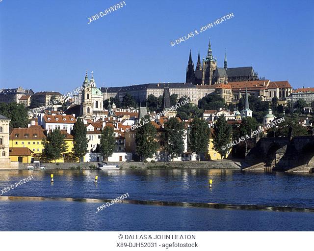 St, Vitus Cathedral, Prague Castle, Vltava River, Prague, Czech Republic