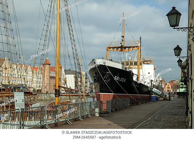 Soldek ship museum in at Granary Island in Gdansk old town, pomorskie, Poland