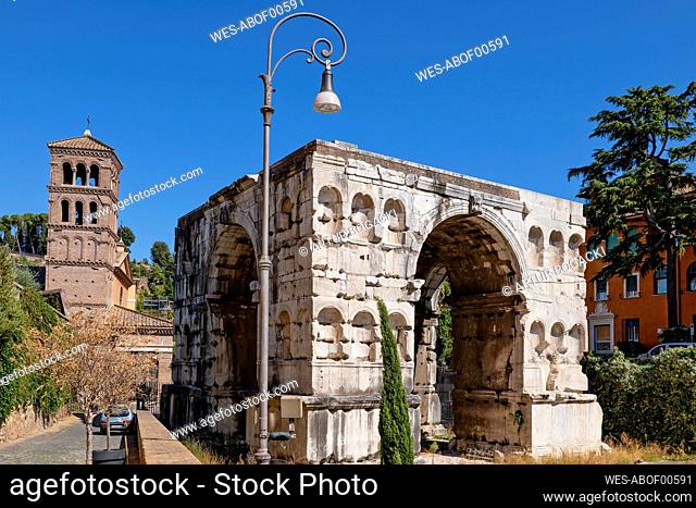 Italy, Rome, Arch of Janus, ancient arch