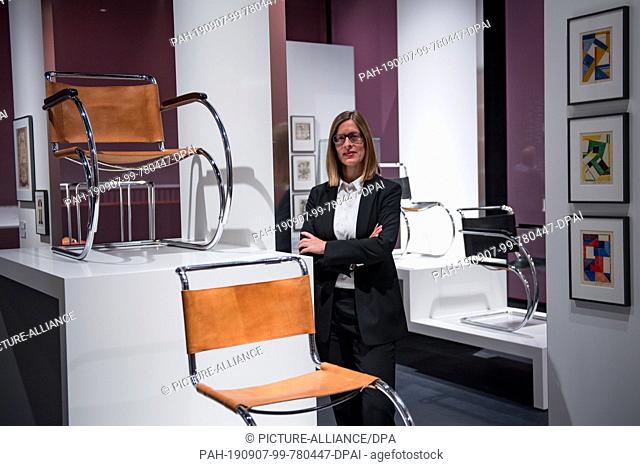 07 September 2019, Saxony-Anhalt, Dessau-Roßlau: Claudia Perren, Director of the Bauhaus Dessau Foundation, stands in the exhibition of the new Bauhaus Museum...