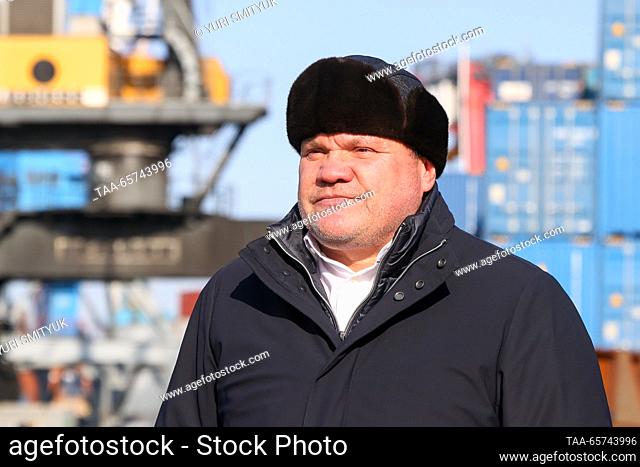 RUSSIA, VLADIVOSTOK - DECEMBER 14, 2023: The port's commercial director Vladimir Buzanov is seen at the Vladivostok Sea Fishing Port on Russia's Pacific coast