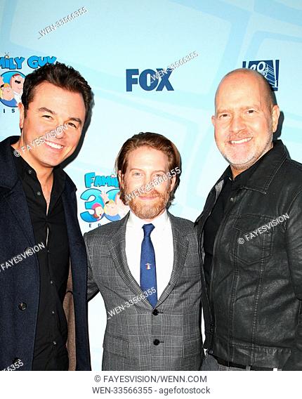 'Family Guy' 300th Episode Party held at Cicada Restaurant - Arrivals Featuring: Seth MacFarlane, Seth Green, Mike Henry Where: Los Angeles, California