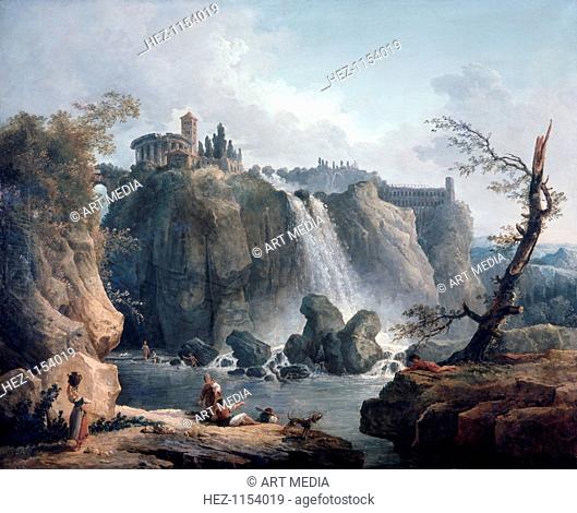 'The Waterfall at Tivoli', 18th/early 19th century. From the Musee du Louvre, Paris