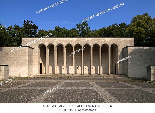 Hall of Honour at Luitpoldhain, built in 1930, today memorial of the Fallen of the First and Second World War and the victims of the Nazi dictatorship from 1933...