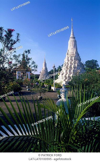 In the Royal palace complex at the heart of Phnom Penh, there are a collection of temples, including the burial stupa containing the cremated ashes of the late...
