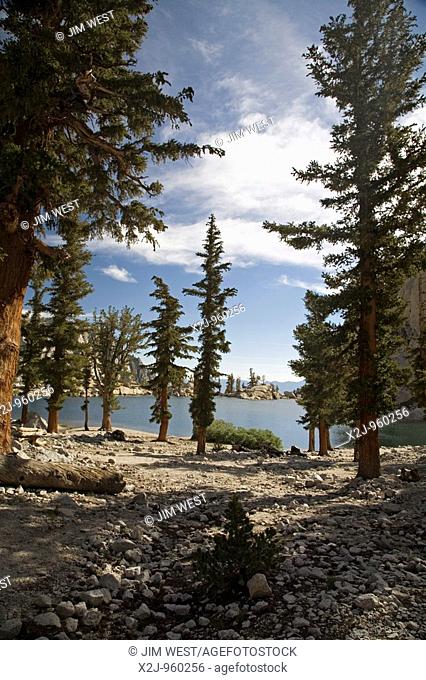 Inyo National Forest, California - Lone Pine Lake at approximately 9900 feet elevation on Mt  Whitney in the Sierra Nevada range  Mt  Whitney is the highest...