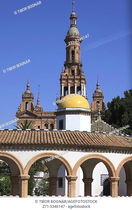 Spain; Andalusia; Seville; Plaza de Espana,