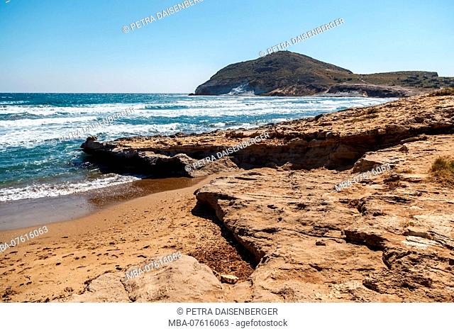 The Mediterranean coast in the Cabo de Gata National Park, near San JosÃ©, Almeria, Spain, Europe