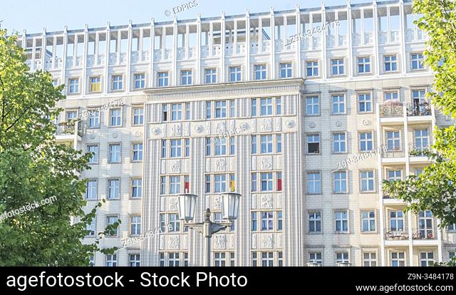 socialist classicism architecture at karl marx allee, berlin, germany