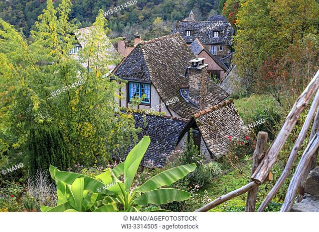 France, Aveyron, Conques, labelled Les Plus Beaux Villages de France (The Most Beautiful Villages of France), stop on El Camino de Santiago