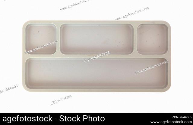Stationary tray isolated on white background
