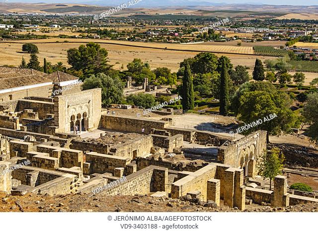 Yafar house, UNESCO World Heritage Site, Medina Azahara. Archaeological site Madinat al-Zahra. Cordoba. Southern Andalusia, Spain. Europe