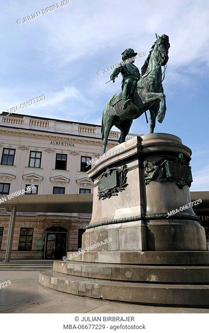 Europe, Austria, Vienna, capital, statue Albert Casimir, Duke of Teschen