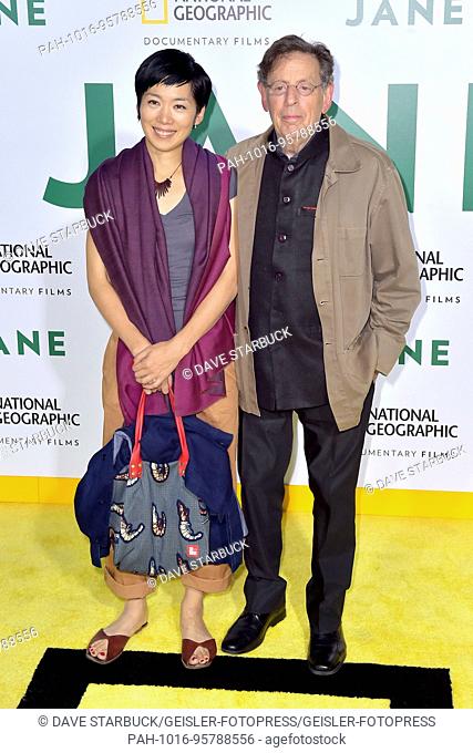 Philip Glass and guest attend the premiere of National Geographic documentary films 'Jane' at the Hollywood Bowl on October 9, 2017 in Hollywood, California