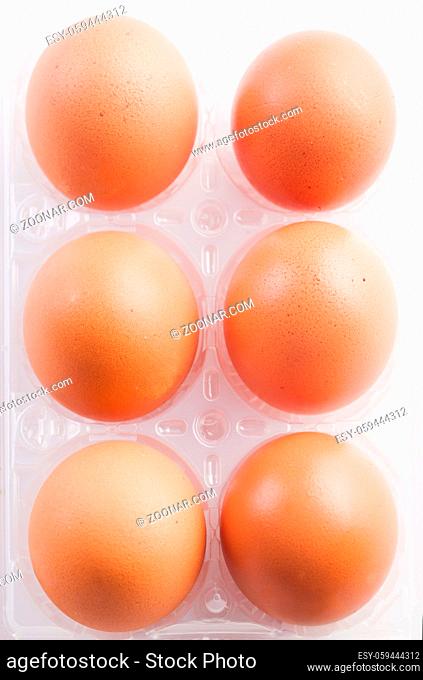 Eggs isolated on white background. High quality photo