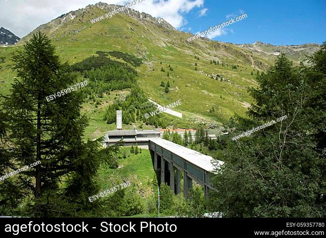 The Great St. Bernard is a pass in the Valais Alps that connects the Rhone Valley in the Swiss canton of Valais at an altitude of 2469 m above sea level