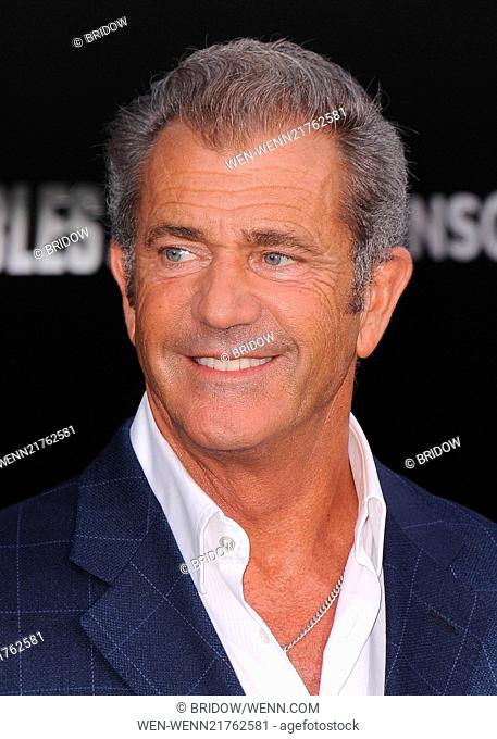 The Los Angeles premiere of 'The Expendables 3' at TCL Chinese Theatre Featuring: Mel Gibson Where: Los Angeles, California