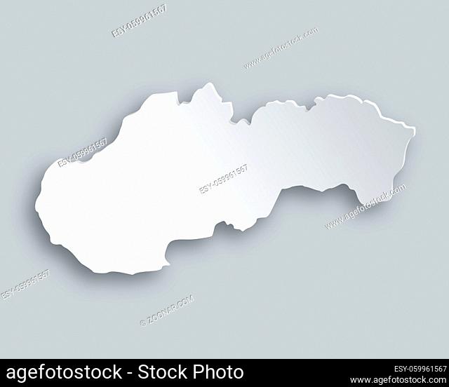 Karte der Slowakei - Map of Slovakia